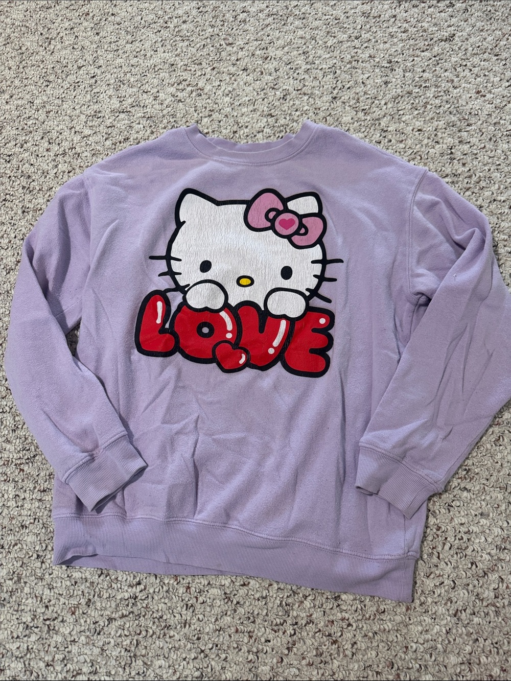 Sanrio Lavender Hello Kitty 'Love' Graphic Sweatshirt
